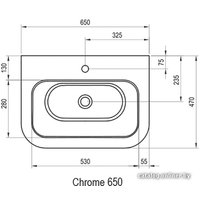 Умывальник Ravak Chrome 650 65x47 [XJG01165000]