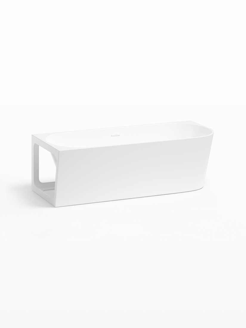 Ванна Wellsee Excellence Pro 180x80 28760802R (пристенная ванна (левая) белый глянец, экран, ножки, сифон-автомат глянцевый белый)