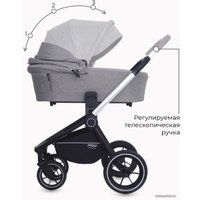 Универсальная коляска Rant MOWbaby Zoom PU (2 в 1, silver beige)