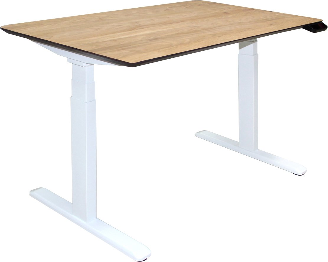 

Стол ErgoSmart Wooden Ergo Desk Prime 1300х750х27 мм (массив дуб натуральный/белый)