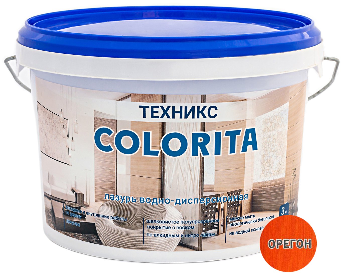

Лазурь Техникс Colorita ВД-АК-1 3 кг (орегон)
