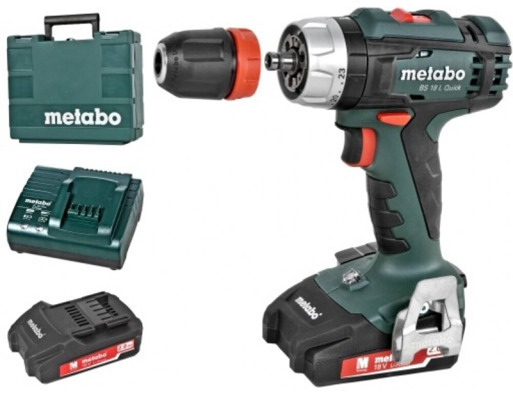 

Дрель-шуруповерт Metabo BS 18 L Quick 602320500 (с 2-мя АКБ, кейс)