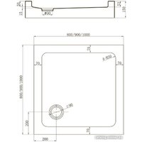 Душевой поддон Veconi TZ-52 TZ52-80-С5