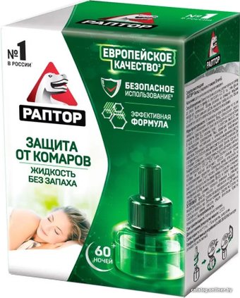 Жидкость для фумигатора Раптор От комаров 30+10 ночей