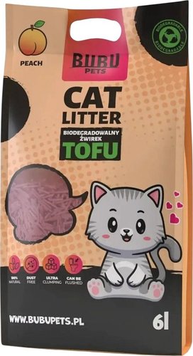 Наполнитель для туалета Bubu Pets Tofu Peach (2.5 кг/6 л)