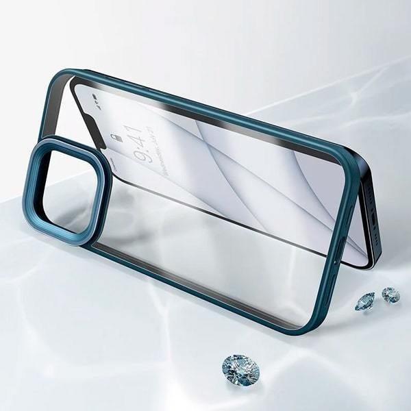 

Чехол для телефона Baseus Crystal для iPhone 13 Pro (голубой)