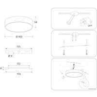 Светильник-тарелка Ambrella light FV5516 WH (белый)