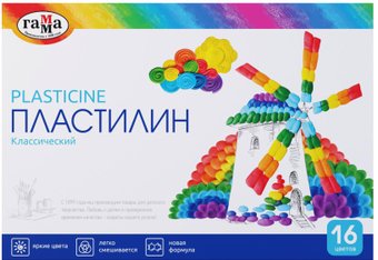 Пластилин Гамма Классический 281034 (16 цв)