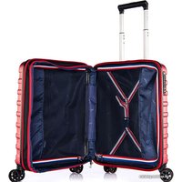 Чемодан-спиннер Verage Crust 17106-1+ 55 см (красный кардинал)