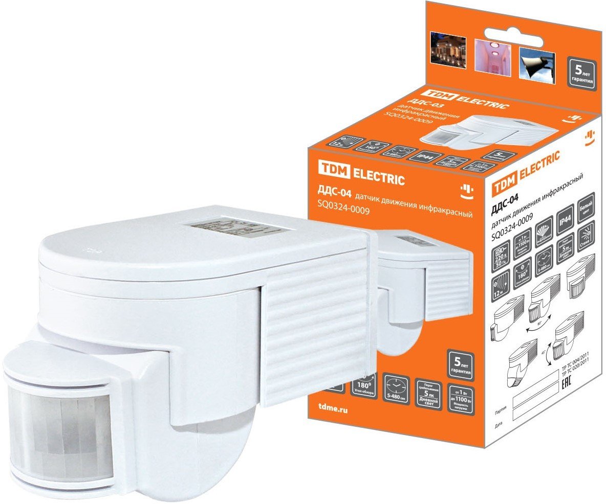 

Датчик движения TDM Electric ДДС-04 SQ0324-0009