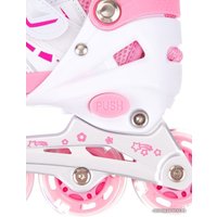 Роликовые коньки Игротрейд P01B-PS (р. 31-34, белый/розовый)