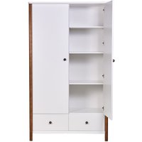 Шкаф распашной Polini Kids Simple двухсекционный с ящиками 0002770.165 (белый/дуб крафт)