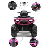 Электроквадроцикл RiverToys H999HH (розовый)