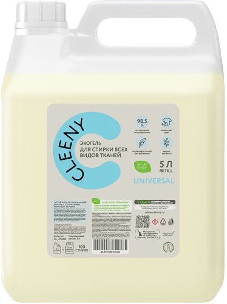 

Гель для стирки Cleeny Универсальный (5 л)
