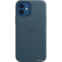 Чехол для телефона Apple MagSafe Leather Case для iPhone 12/12 Pro (балтийский синий)
