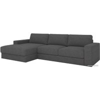 Угловой диван Rivalli Дискавери + оттоманка левая (Bravo Dark Grey)
