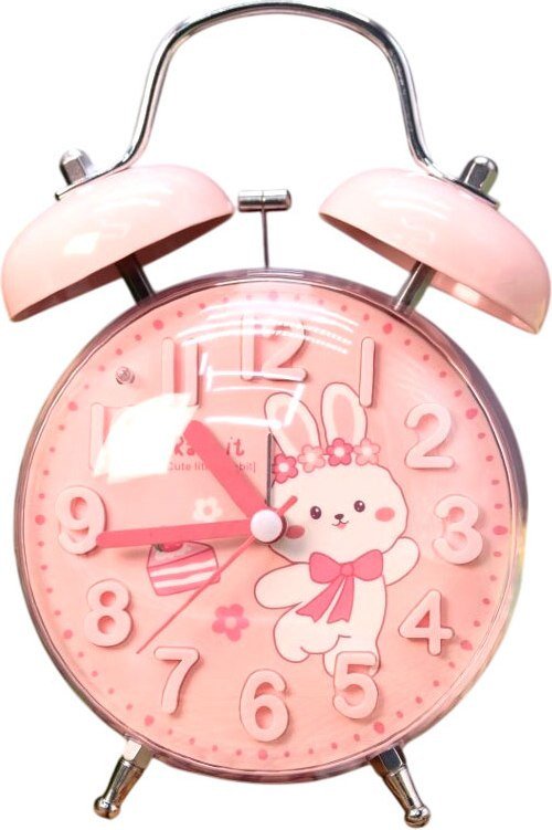Настольные часы ILikeGift Clear wake-up with animals HL-5140-02 (pink bunny)