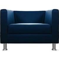 Интерьерное кресло Brioli Билли (экокожа, L18 синий)