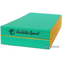 Cпортивный мат Perfetto Sport №3 складной 100x100x10 (зеленый/желтый)
