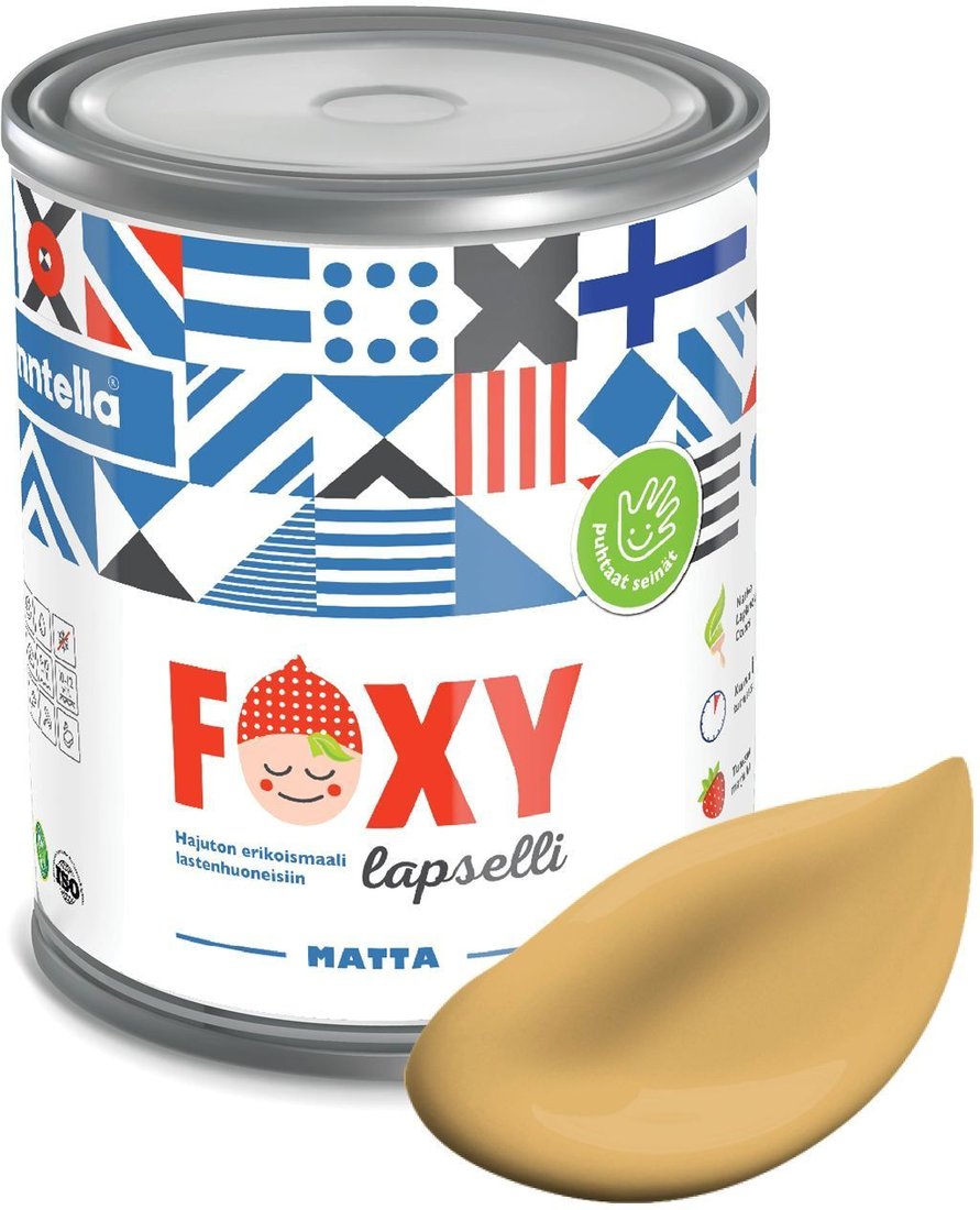 

Краска Finntella Foxy Lapselli Matte Tyrni F-50-1-1-FL258 0.9 л (желтый)