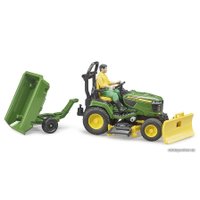 Набор Bruder John Deere с прицепом и фигуркой 62104