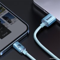 Кабель Baseus Crystal Shine USB Type-A - Lightning (1.2 м, голубой)