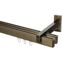 Карниз для штор Sundays Home Флэт Лайн Изи двойной (заглушка антик 3 м)