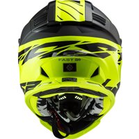 Мотошлем LS2 MX1299 (MX437) Fast Evo Roar (L, черный/зеленый)