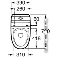 Унитаз напольный Roca Khroma (342657000 + 801652004) с пневмокрышкой (белый)