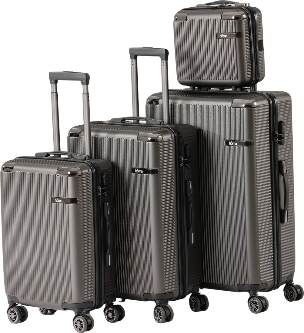 Комплект чемоданов Homa 4CHMD-BL (3шт, антрацит)