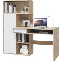 Офисный стол MLK Бэйсик (дуб бунратти/белый)