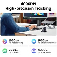 Вертикальная мышь Ugreen MU008 25444 (черный)