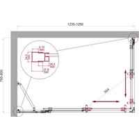 Душевой уголок BelBagno LUCE-AH-21-125/80-C-Cr
