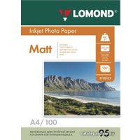 Фотобумага Lomond матовая односторонняя A4 95 г/кв.м. 100 листов (0102125)