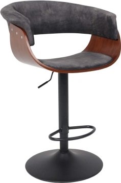 Стул с подлокотниками AksHome Rossi (велюр, емно-серый Fabb 16/черный)