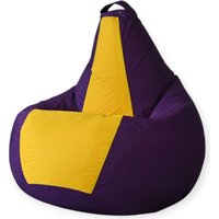 Кресло-мешок Mio Tesoro Груша Kombo XXL GF-130x85-FZH (фиолетовый/желтый)