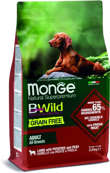 

Сухой корм для собак Monge BWild Grain Free Lamb (2.5 кг)