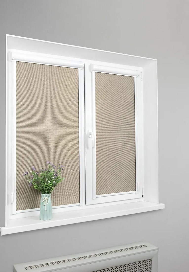 

Рулонные шторы Sundays Home UNI-2 LM 49-03 67x160 (темно-бежевый, левая)