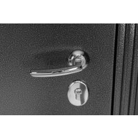 Металлическая дверь Guard Классика MG60 97х205 левая (черное серебро/белый ясень)