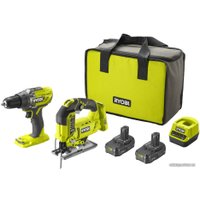  Ryobi R18DDJS-220S (шуруповерт, лобзик, сумка, 2 АКБ)