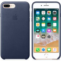 Чехол для телефона Apple Leather Case для iPhone 8 Plus / 7 Plus Midnight Blue