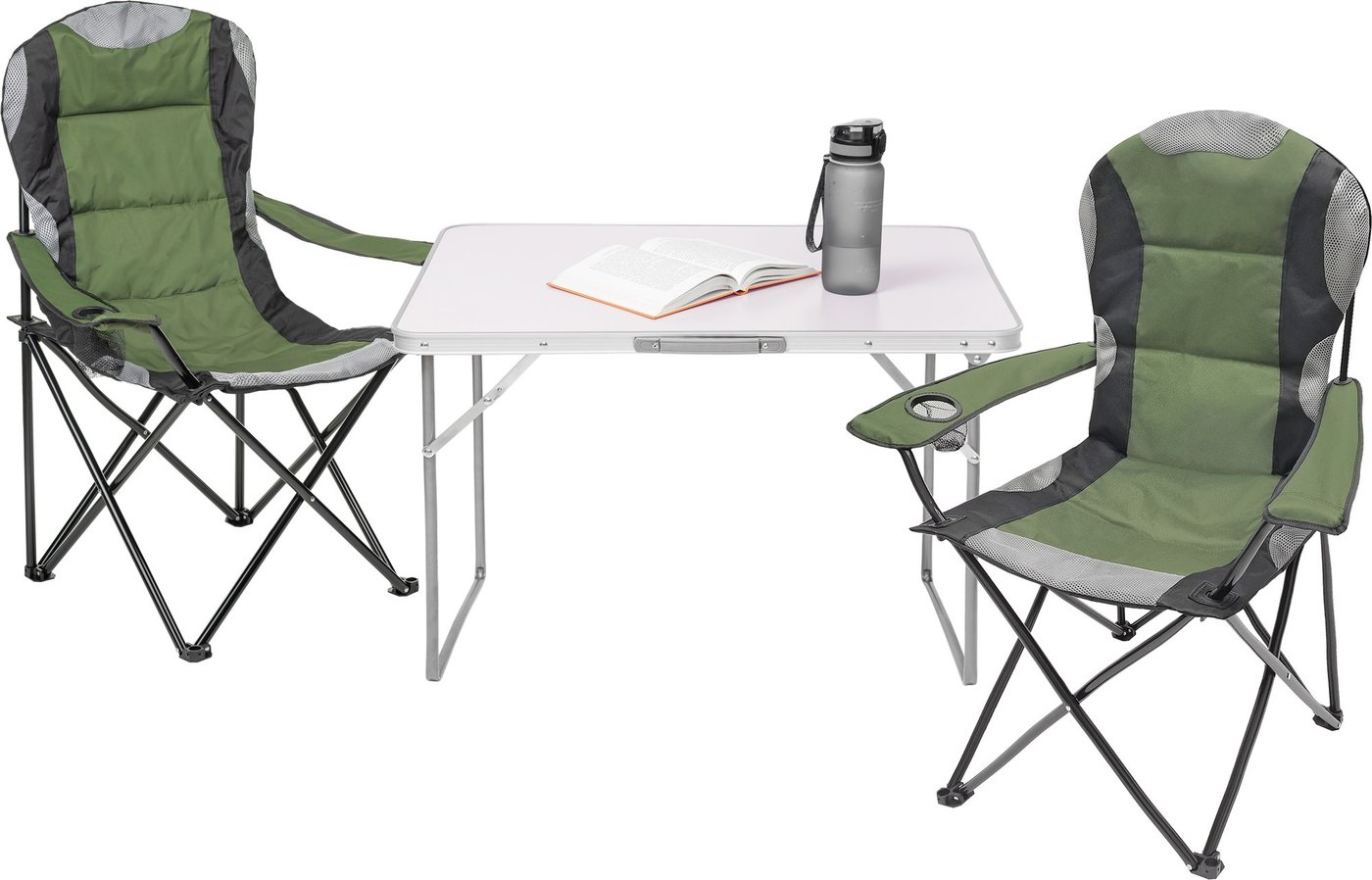 

Стол со стульями Sundays ZC-CT004/ZC-CC102 (серый/зеленый)