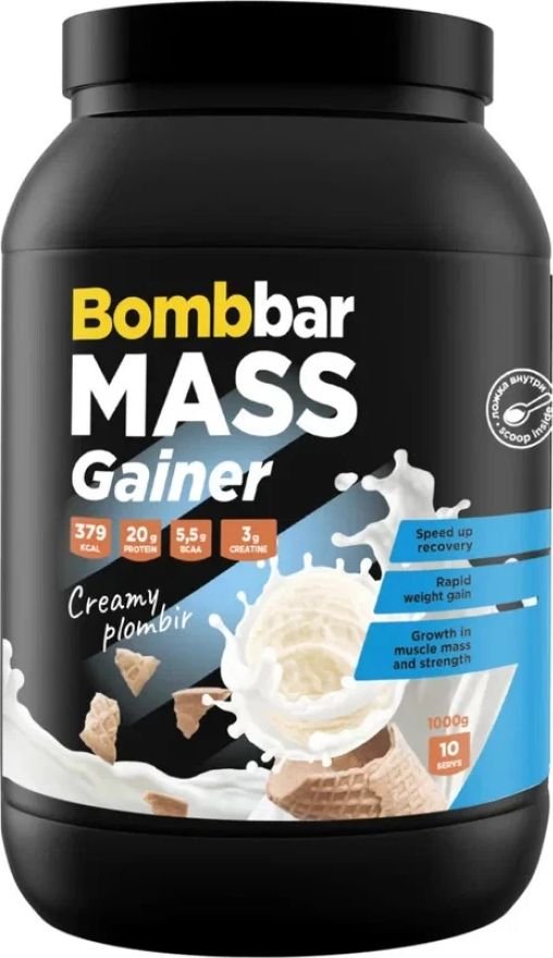 

Гейнер Bombbar Mass Gainer (1000 г, сливочный пломбир)