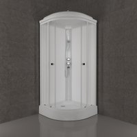 Душевая кабина Saniteco SNT-88 90х90 (белый/прозрачное стекло) в Бресте