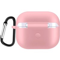 Чехол Sundays для AirPods 3 с карабином (розовый)