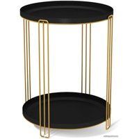 Журнальный столик Sheffilton SHT-CT31 (золото/черный муар)