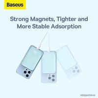 Внешний аккумулятор Baseus Magnetic Wireless PPCX020001 6000mAh (черный)