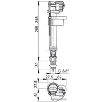 Впускной клапан Alcaplast A18 3/8"