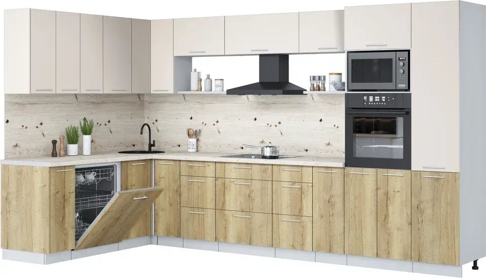 

Готовая кухня Интерлиния Мила Лайт 1.896х3.58 (персидский жемчуг/дуб золотой/бискайская сосна)