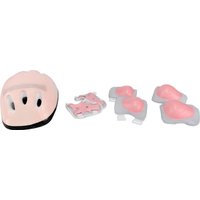 Роликовые коньки Cosmoride Honey + набор защиты (р-р 27-30, белый/розовый)